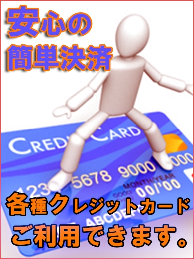 各種クレカ使えます。